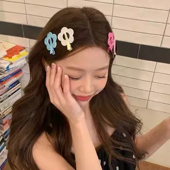Полая цветочная заколка для волос Y2k цветок шпилька персонализированная женская style 9