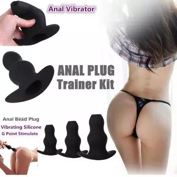 Полая конструкция анальной пробки с шариками, вибратор, мягкая пробка из силикагеля, секс-игрушка S