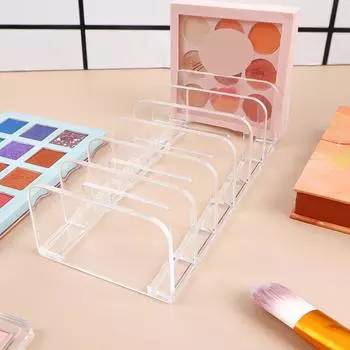 Полая коробка для хранения теней для век с 7 сетками прозрачный