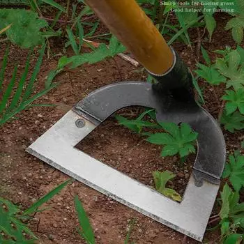 Полая мотыга, грабли для прополки, экономичная прополка и рыхление почвы, артефактная борона, ручная стальная мотыга для прополки, сельскохозяйственный инструмент, садоводство