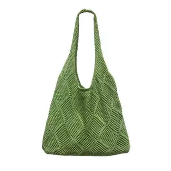 Полая плетеная вязаная сумка ручной работы большой вместимости, сумка-шоппер, девчачий рюкзак, вязаная крючком пляжная сумка для лета Style 6