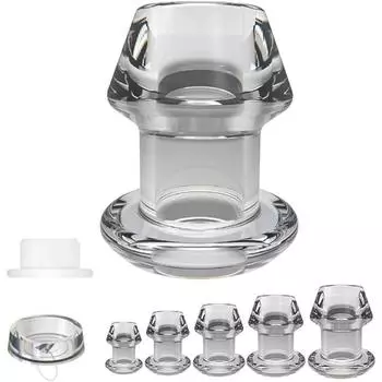 Полая пробка с силиконовой заглушкой Анальная пробка TPE Прозрачный туннель Анальная пробка Speculum Expander Расширитель SM Секс-игрушка для пар S