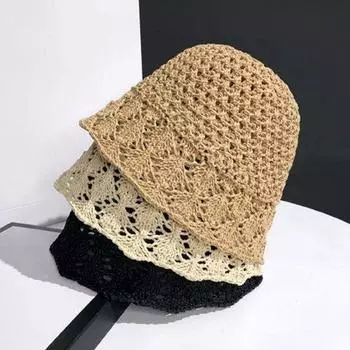 Полая тканая шляпа от солнца, дышащая рыбацкая шляпа, модная летняя шляпа от солнца