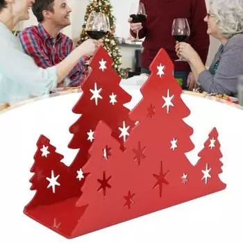 Полая вешалка для салфеток, нержавеющая, с гладкими краями, в форме рождественской елки, папиросная бумага, держатель для хранения полотенец, декор стола золотистый