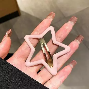 Полая Звезда BB Заколка для Волос Пятиконечная Звезда Y2k Заколка Персонализированные Боковые Заколки Женские