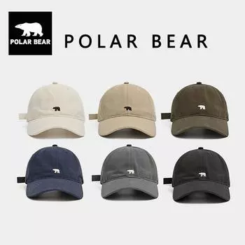 POLAR BEAR Шляпа с утиным языком с большими полями. Универсальная бейсбольная шляпа с вышивкой. Маленькая шляпа с широкими полями. Нейтральная шляпа с утиным языком для мужчин и женщин.