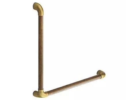 Универсальный поручень Polar Bear L-образной формы, античный дуб, золото/средний BR-569