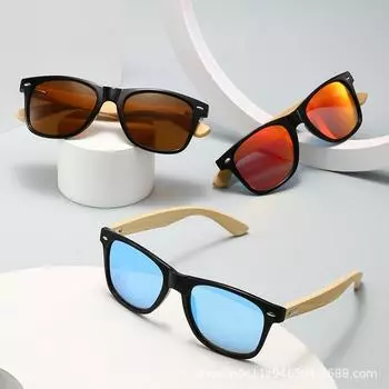 Polarized Sunglasses Personalized Bamboo Leg Sunglasses Men S And Women S Retro Rice Nail Sunglasses Glasses Unpolarized коричневый