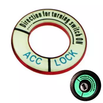 PolarLander Key Bezel Switch Cover Circle Sticker Алюминиевый сплав Автомобильный ключ зажигания Украшение Красный Авто Защитные аксессуары для Peugeot 301 307 3008