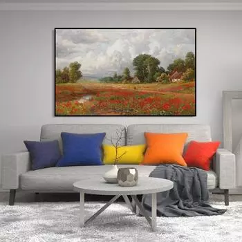 Поле маков Алоиса Арнеггера, классическая известная картина, пейзаж, постер, печать на холсте, настенные художественные фотографии, домашний декор 21*30cm