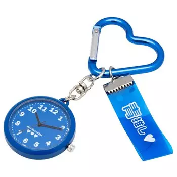 [Полевые работы] Карманные часы-брелок женские аналоговые карабинные брелки-часы Push Key Blue Push Blue ST301-5