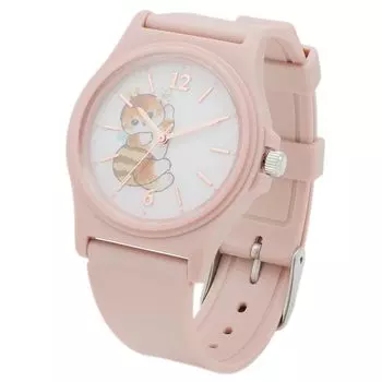 [Полевые работы] Женские часы Mofusand Hachi с розовым уретановым ремешком MSD001-2