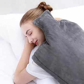 Полезная 4-ступенчатая регулировка времени мягкая текстура электрическая шаль для шеи и плеч для офиса UK Plug темно-серого