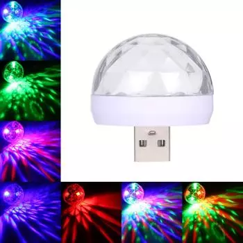 Полезная 4W 3 светодиодная USB RGB красочная сценическая лампа неонового света для вечеринки в диско-баре прозрачный