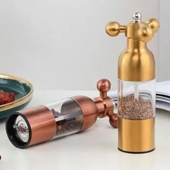 Полезная антикоррозийная безвредная керамическая мельница с керамическим сердечником, легкая мельница для соли для столовой, мельница для перца, специй золотистый