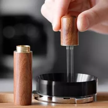 Полезная антикоррозийная равномерное распределение, портативная удобная мешалка для порошка для эспрессо, кухонные аксессуары, мешалка для эспрессо коричневый