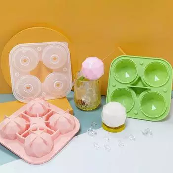 Полезная антипригарная съемная крышка, силиконовый устойчивый к разливу лоток для кубиков льда, кухонные аксессуары, машина для изготовления ледяных шаров зелёный