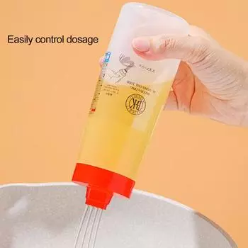 Полезная безопасная бутылка для соуса, универсальная пластиковая бутылка для соуса с 4 отверстиями, кухонные принадлежности, бутылка для салата красный