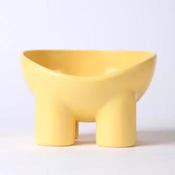 Полезная безопасная миска для корма для кошек и собак с защитой от воды для шеи для дома жёлтый