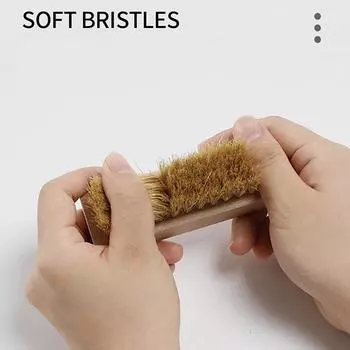 Полезная деревянная ручка щетка для обуви щетка для полировки пластиковая щетка из мягкой свиной шерсти щетка для чистки обуви щетка для стирки as the picture
