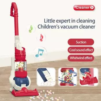 Полезная динамическая музыкальная гладкая поверхностная игрушка для чистки пылесосом для детей дошкольного возраста ролевые игры для развлечения