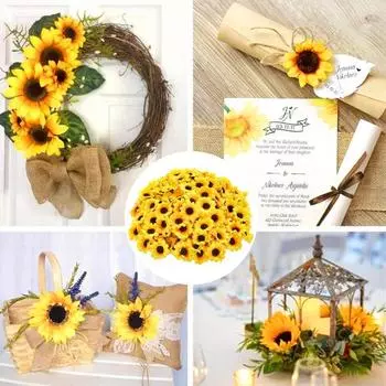 Полезная имитация цветочной головки, привлекательная, против падения, фантастическая жёлтый