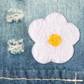 Полезная красивая мягкая цветочная наклейка на ткань, нежная нашивка для одежды своими руками, цветочный значок для подарка Flower жёлтый