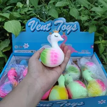 Полезная легкая универсальная декомпрессионная игрушка Crown Swan Slow Rebound для детей