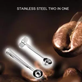 Полезная ложка для кофе с длинной ручкой, нержавеющая, многоразовая 1