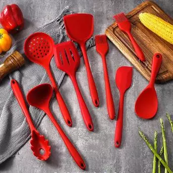 Полезная ложка, износостойкая, надежная, 2 цвета. 6 красный