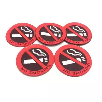 Полезная наклейка для некурящих, заметное круглое напоминание чёрный/красный