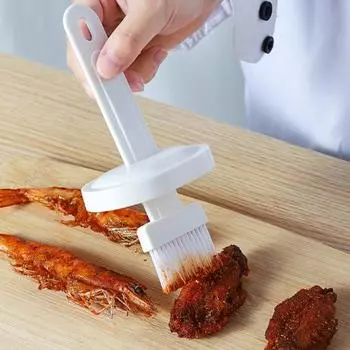 Полезная пищевая сбалансированная съемная щетка для барбекю с длинной ручкой для взрослых, кондитерская щетка синий