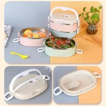 Полезная пищевая свежесть, дизайн с застежкой, изолированный ящик для обеда для кемпинга, коробка для бенто, канцелярские принадлежности, коробка для бенто Single Layer