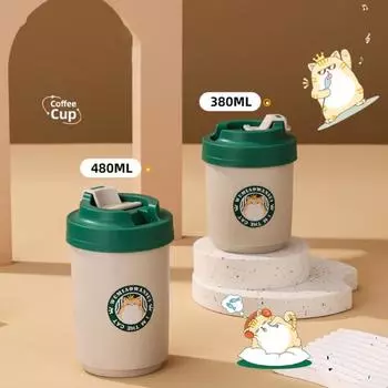 Полезная пищевая термостойкая термостойкая кружка из нержавеющей стали 304, автомобильный изолированный стакан для кофе для школы, вакуумная чашка 380ML зелёный