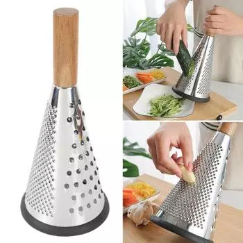Полезная решетка с удобной ручкой, высокая твердость, нержавеющая сталь, овощерезка для фруктов, сыра, картофеля, кухонные принадлежности, овощерезка 9inch