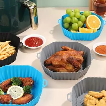 Полезная сковорода-гриль, устойчивая к высоким температурам, силиконовая, против ожогов серый