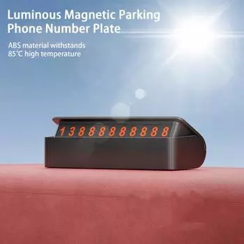 Полезная термостойкая долговечная карточка с номером телефона для парковки, аксессуары для салона автомобиля чёрный