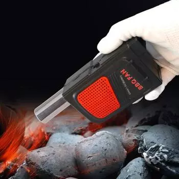 Полезная удобная ручка для приготовления пищи, безопасный барбекю, пикник, барбекю, кухонный вентилятор, уличный вентилятор для барбекю чёрный