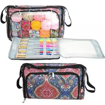Полезная, удобная в переноске, износостойкая сумка для хранения вязаных крючком инструментов, сумка для хранения шерстяных игл для вязания крючком, товары для дома