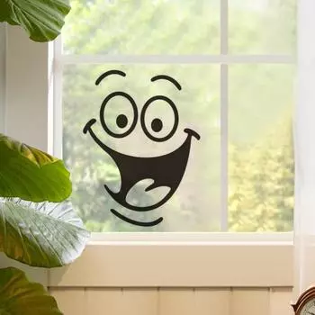 Полезная водонепроницаемая сильная липкость наклейка для ванной комнаты с рисунком улыбки, настенная наклейка для окна и туалета, домашний декор для повседневной жизни