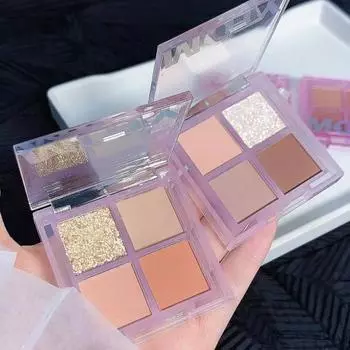 Полезная высокопигментированная нежная палитра теней для век 4 цвета для студентов B