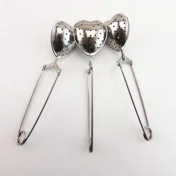 Полезное милое ситечко для чая из нержавеющей стали в форме сердца, ситечко для заварки, ситечко для ложки