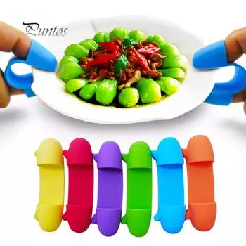 Полезные гаджеты Мини силиконовый термоизолированный зажим для пальцев Чаша Блюдо Зажим для тарелки жёлтый