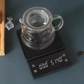 Полезные весы для кофе с таймером, многофункциональные легкие функции калибровки, весы для эспрессо, аксессуары для кафе