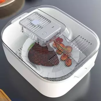 Полезный 4-в-1 для сохранения свежести из полиэтиленового материала. Домашняя кухня. Изысканная столовая. Быстрая разморозка. Удобная чаша для размораживания. Бытовые принадлежности. Пластина для размораживания. белый