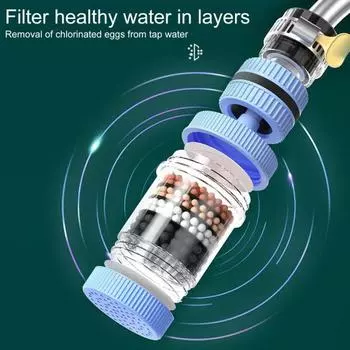 Полезный 6-слойный универсальный фильтр-насадка для кухонной раковины, очиститель крана розовый