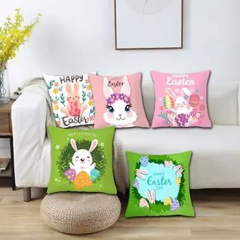 Полезный чехол для подушки, дышащая невидимая молния, легкая наволочка для дивана, дивана с принтом кролика 1