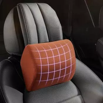 Полезный дышащий дизайн молнии подголовник для автомобиля поясничная поддержка шеи для сиденья автомобиля B коричневый