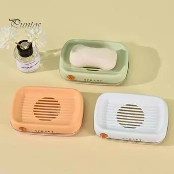 Полезный фильтр отверстие буква печати контейнер для хранения мыла двухслойный контейнер для мыла коробка принадлежности для ванной комнаты белый