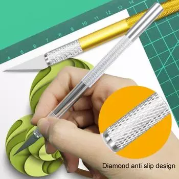 Полезный гравировальный резец, двойной крестообразный патрон, широко используемые ручные инструменты, многоцелевой резак для резьбы жёлтый